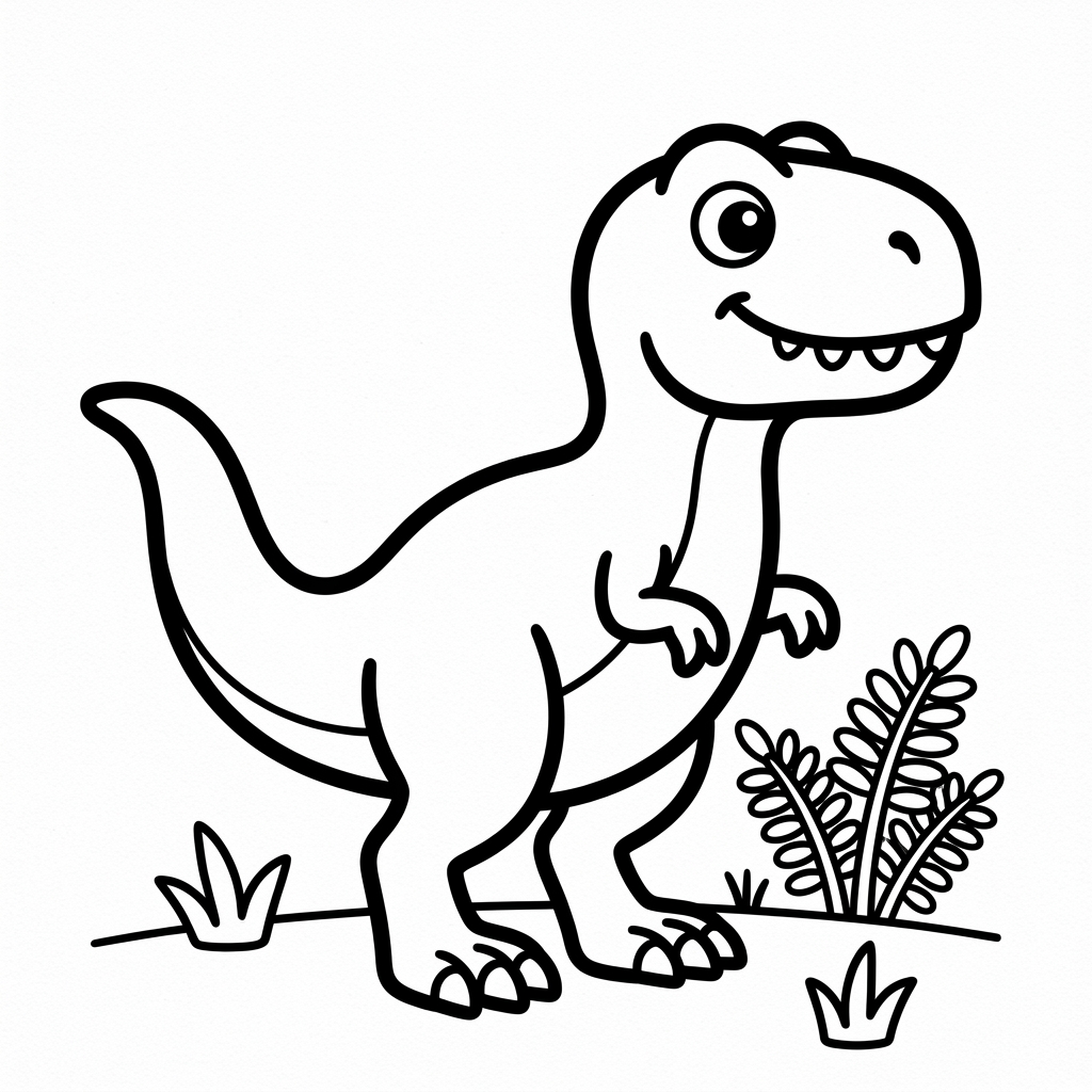 Easy Allosaurus Coloring Page