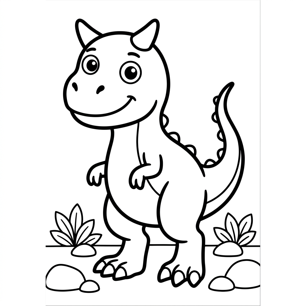 Easy Carnotaurus Coloring Page