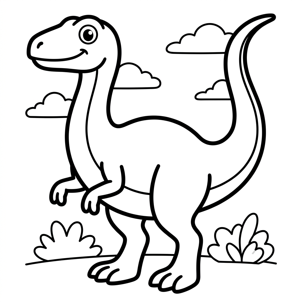 Easy Coelophysis Coloring Page