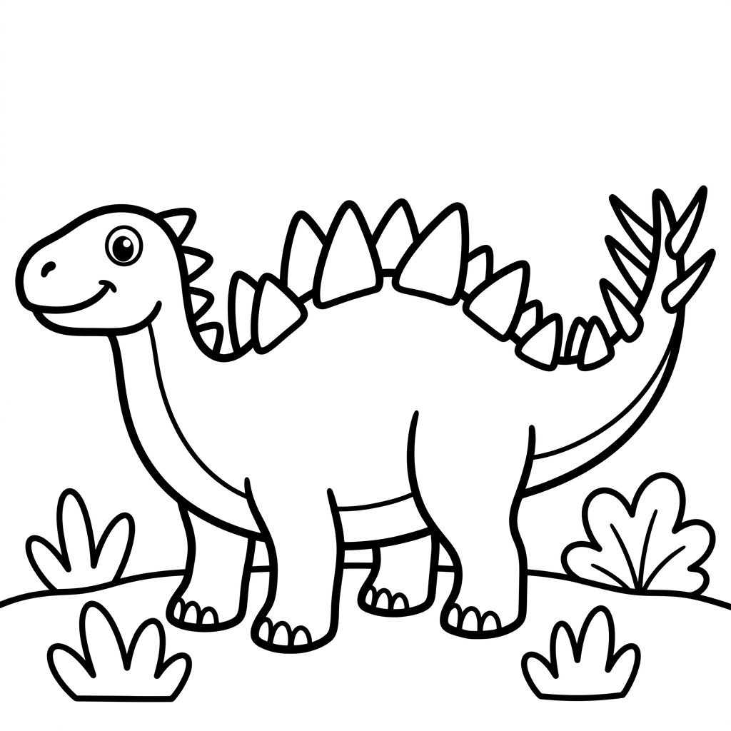 Easy Kentrosaurus Coloring Page