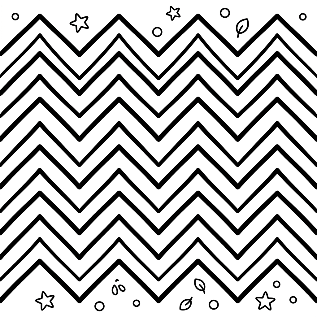 Simple Chevron Stripes Pattern Coloring Page