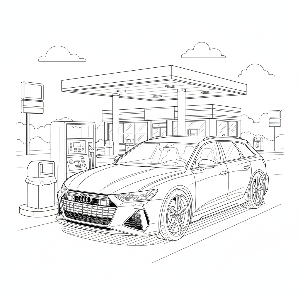 Audi RS6 Avant Coloring Page